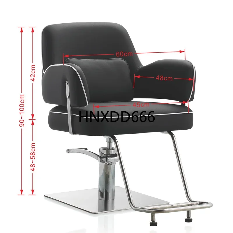 Comfortable Stainless Steel Barber Chair with Armrests for Hair Salons Durable Seating Solution for Barbershops