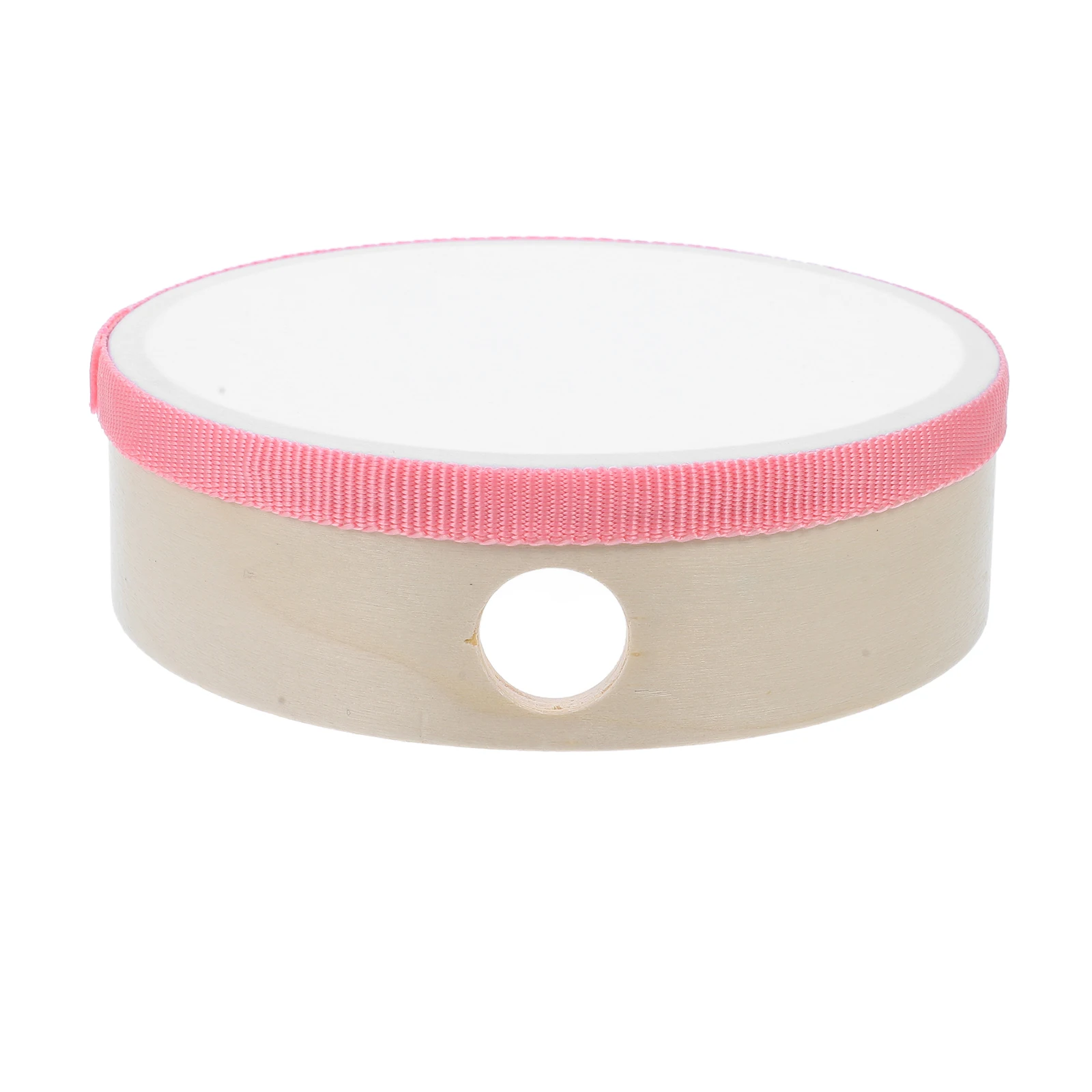 

Wooden Hand-beating Drum Pink Kids Toy Musical Instrument Tambourine Handheld Percussion Baby Toddler Toys Music Play