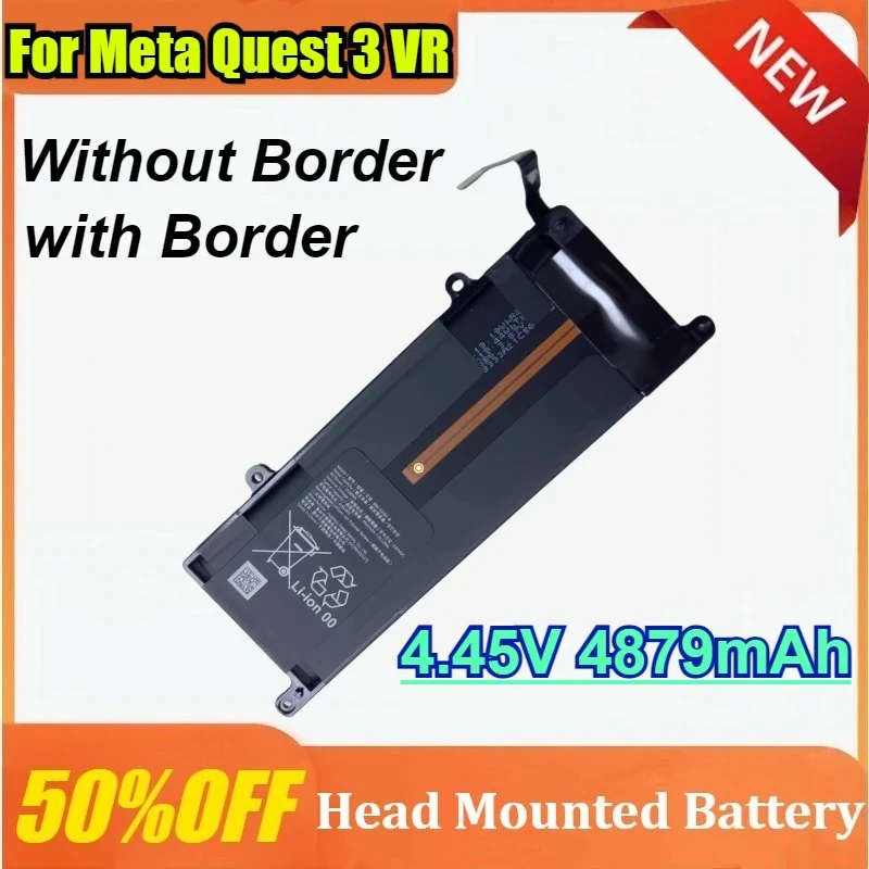 New 4.45V 4879mAh for Meta Quest 3 VR Headset Li-ion Border Batteries Head Mounted Battery Replacement Part Accessories