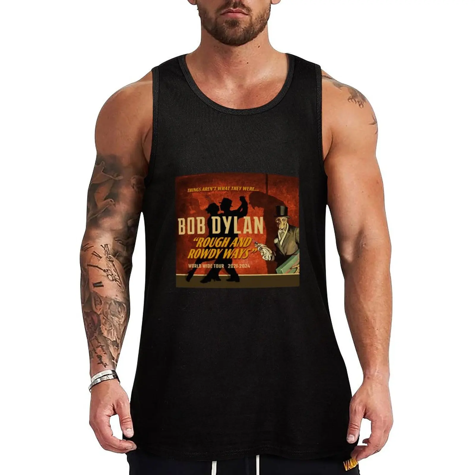 Rough and Rowdy Ways Tour 2022 masfeb Tank Top summer clothes Men's clothing brands male top sleeveless gym shirts male