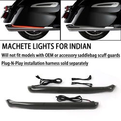 F​or Indian Challenger Pursuit Limited Dark Horse Icon Elite Motorcycle Smoke Tracer Rear Saddlebag LED Turn/Brake Lights