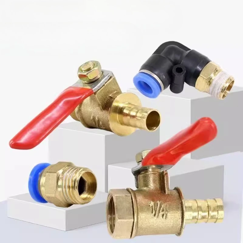 

【Popular】Water drilling rig accessories universal internal and external thread water inlet valve quick connector copper punching