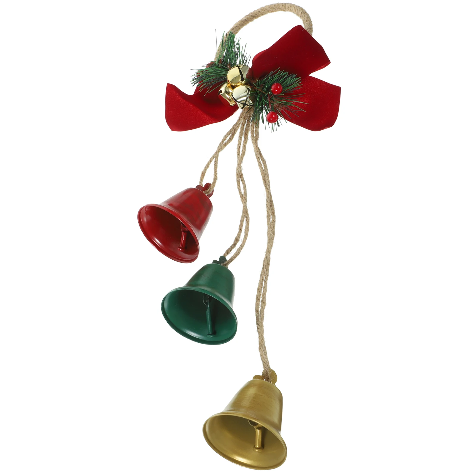 

Creative Christmas Hanging Bell Ornament Xmas Tree Pendant Decoration Rustic Metal Wind Chime Lightweight Party Scene
