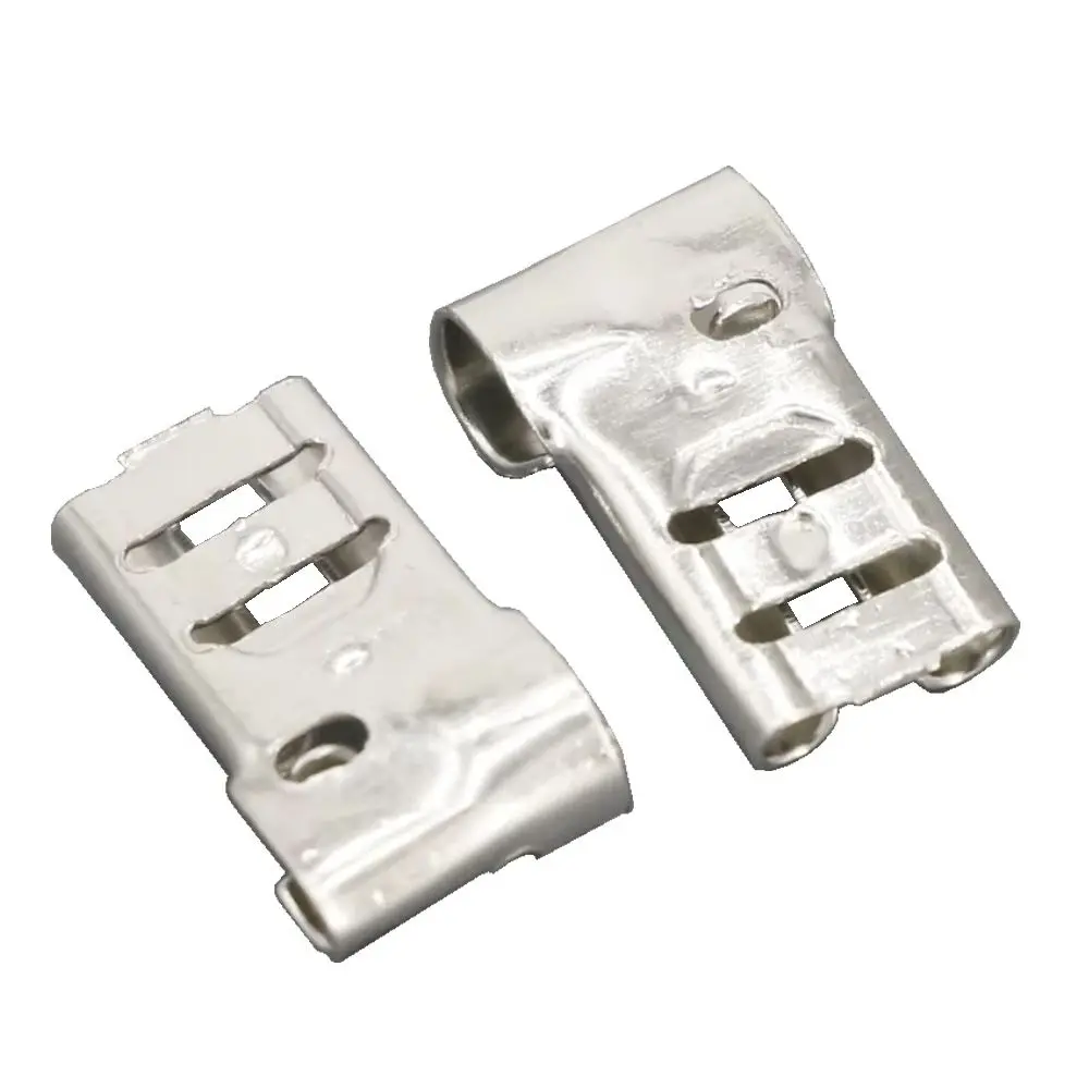 50 PCS 4.8 Series Bend Buttons 4.8 * 0.5MM 187 Female Terminals Tinned