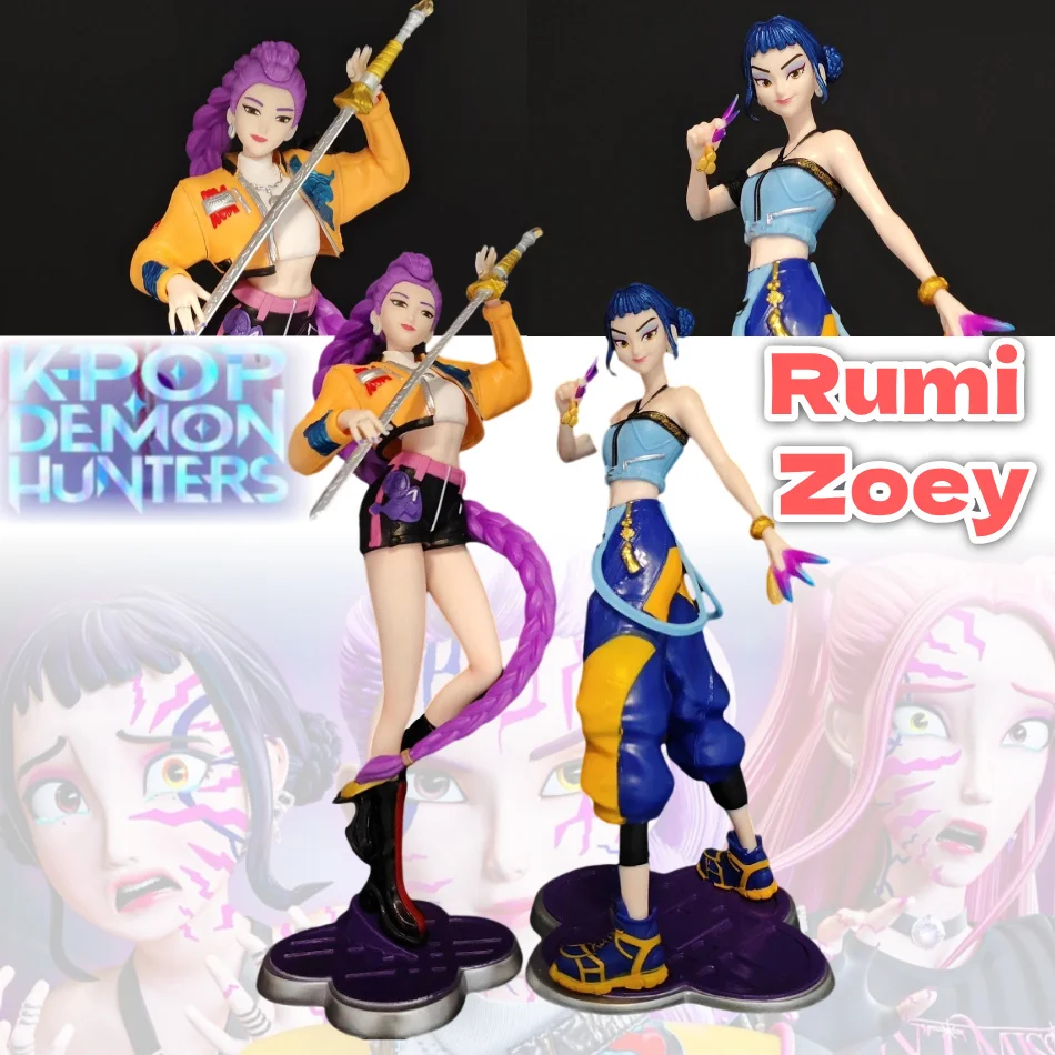 22 سنتيمتر/8.66 بوصة الساخن KPop شيطان هنتر رومي زوي عمل الشكل أنيمي المحيط جمع الألعاب البلاستيكية سطح المكتب سيارة الحلي نموذج الهدايا