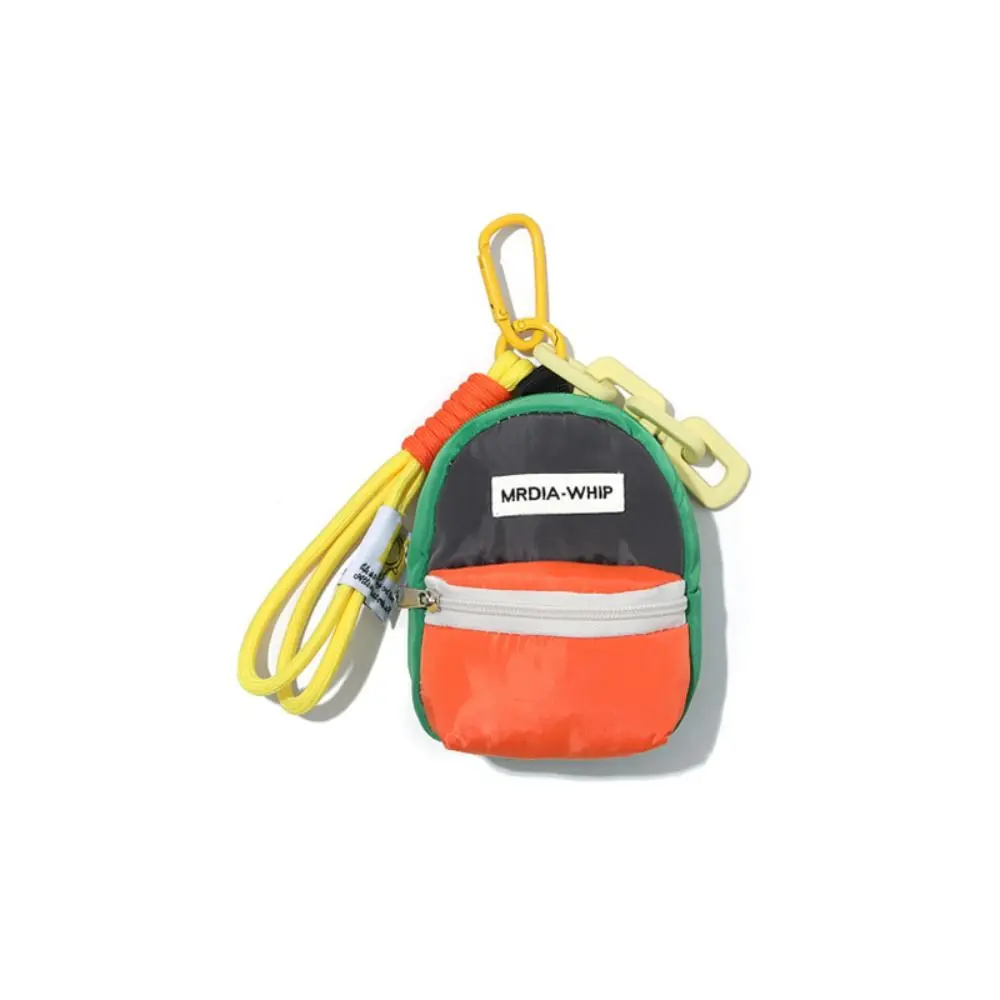 Pequeno macaron cor mini moeda bolsa mochila pingente anti perda chaveiro carteira portátil durável saco de fone de ouvido acampamento