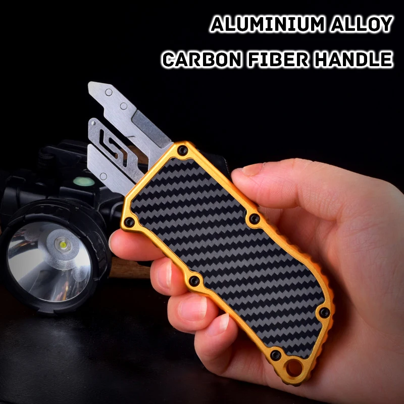 High Quality SK5 Blade Utility Knife Aeronautical Aluminium Handle EDC Outdoor Camping Multitool Tool Paper Cutter Five Blade