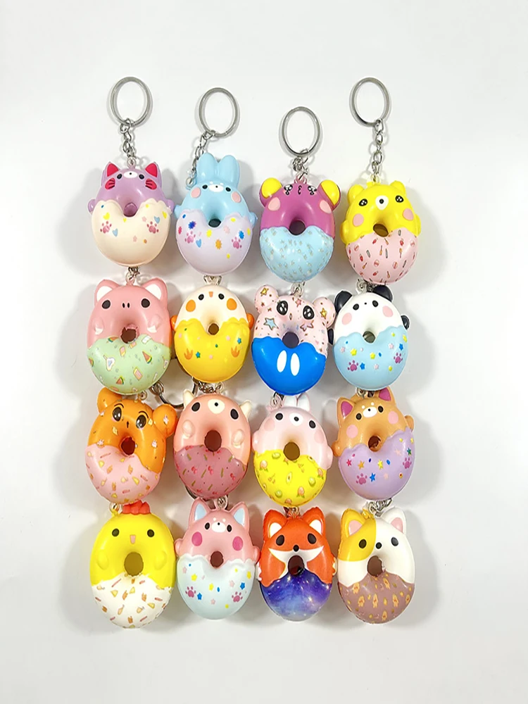 5/10/20/30 Stück PU Langsam Zurückfederndes Tier-Squishy Cartoon Stressabbau-Spielzeug Schlüsselanhänger Reibungsbeständig Druckentlastend Squishy – Detail 6