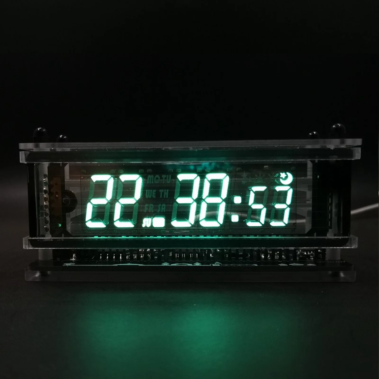 Vintage VFD Tube Clock USB Desktop Decor Clock Large Display Ref Nixie Tube Era