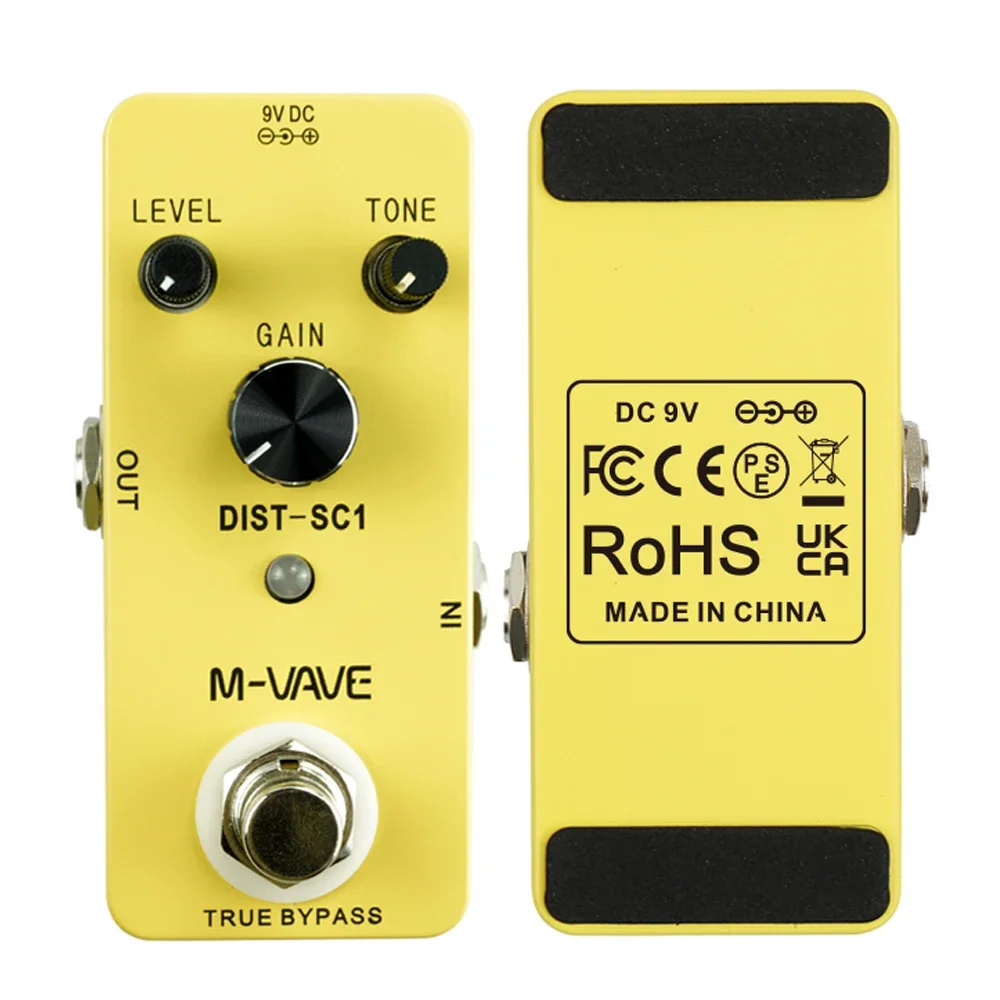 M-VAVE Distortion Guitar Effect Pedal Classic Warm Smooth Style Distortion Guitar Pedal True Bypass Guitar Parts & Accessories