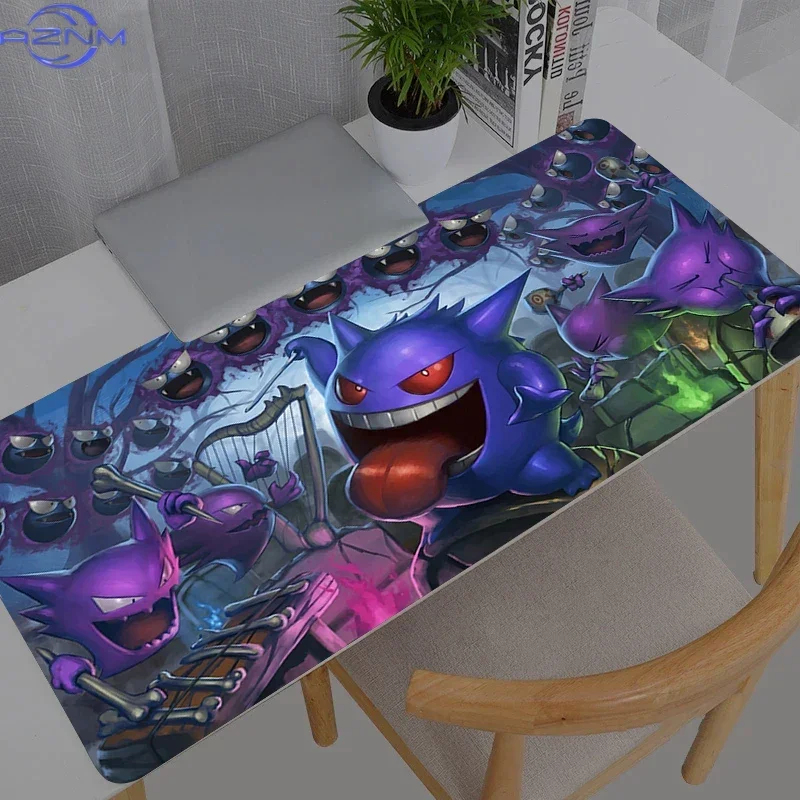 Large E-sports Mouse Pad Smooth Pokemon Pikachu Gengar Flexible Rubber Gamer PC Computer Keyboard For CSGO Kawaii Mosuepad