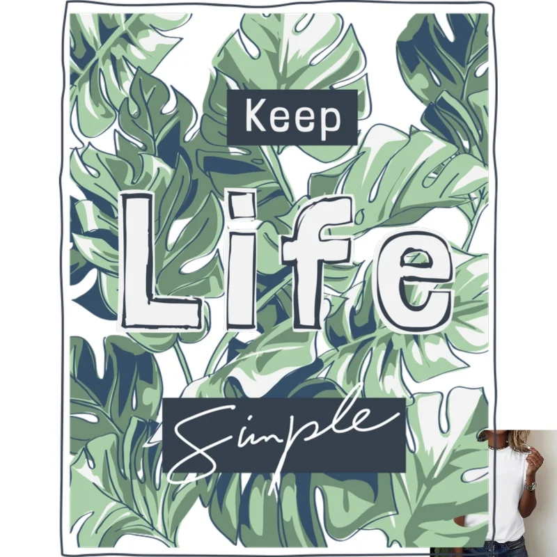 Tropical Tropical Plant & English Slogan Heat Transfer White Ink Iron - on Patch, Suitable for T - shirts, Canvas Bags, Casual & - Aliexpress Deal