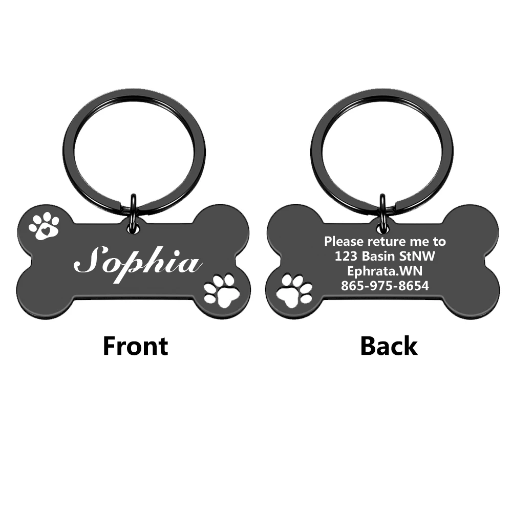 1 pc Diycute Dog Tag Laser Engraving  Tags Engraved Personalized Pet ID Tag For dog Pets