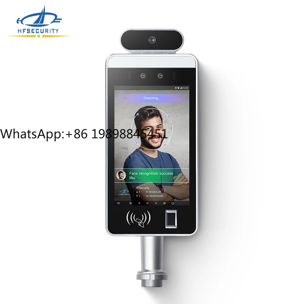 

HFSecurity RA08T Android System Access Control QR Code Face Capacity Temperature test Face Recognition Gate Door Device