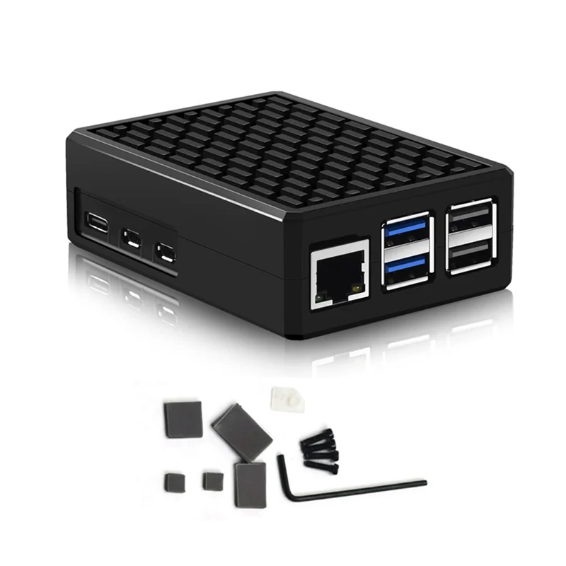 

Well Made-For Raspberry Pi 5 Aluminum Alloy Housing Built-In Heat Sink Column Large Area Of Dynamic Heat Dissipation