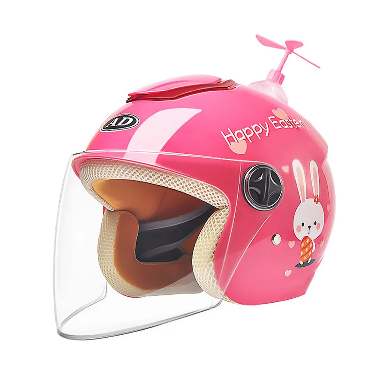 

AD Children's Helmet Boys' Winter Warm Helmet Girls' Battery Electric Vehicle Helmet Children's Half Helmet Four Season Helmet