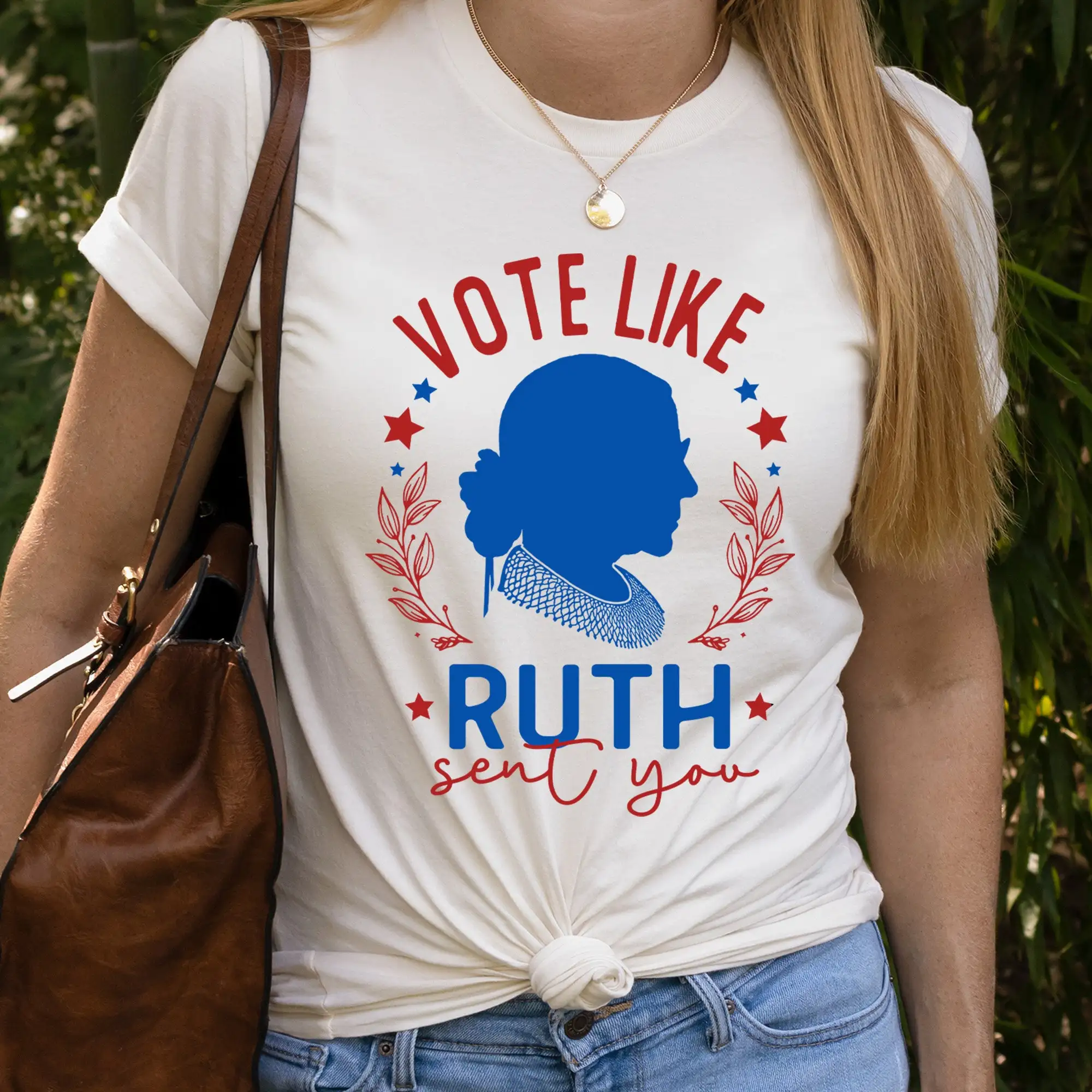 Vote Like Ruth Sent You T Shirt Election 2024 Rbg Bader Ginsburg Feminist Empowering Women