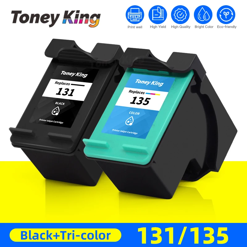 Ink Cartridge For HP131 For HP135 For HP 131 135 Use With Photosmart 2573 2575v 2575xi 2613 8150 v 8150 xi 8753 C3183 Printers