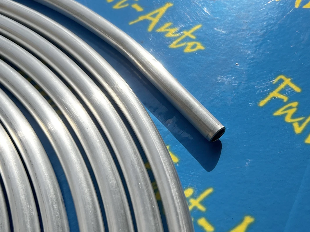 Aluminium Fuel Line Hard Tube AN6(3/8in), Natural, 25Ft Coil