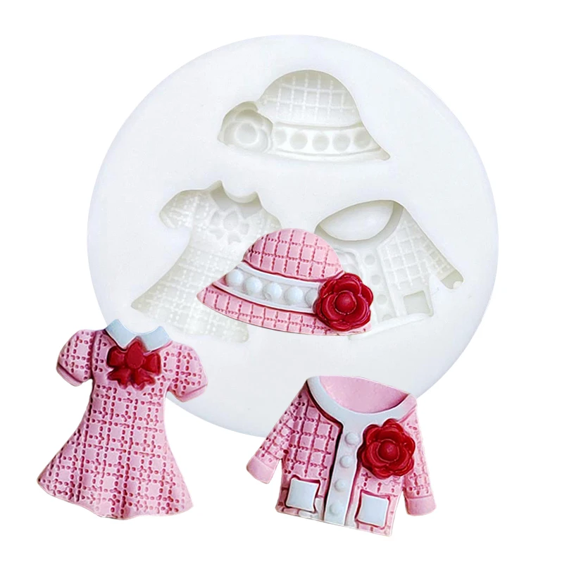 Valentines Day Sun Hat Skirt Blouse Sugarcraft Cupcake Baking Mold Fondant Cake Decorating Tools