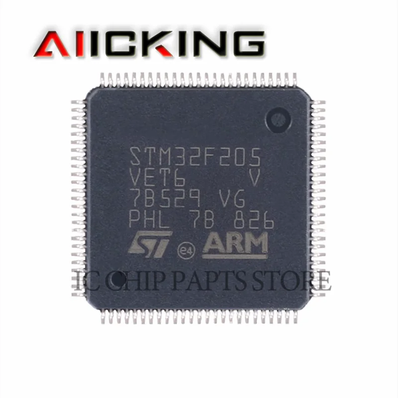 STM32F205VET6 1 قطعة LQFP-100 MCU 32 بت STM32 ARM اللحاء M3 RISC 512KB فلاش 2.5 فولت/3.3 فولت 100 دبوس LQFP صينية الأصلي في المخزون