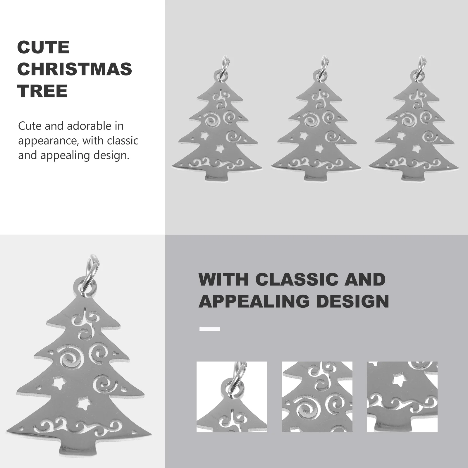 

5Pcs Christmas Tree Pendants Mini Creative DIY Jewelry Charms Necklace Making Accessories Cute Xmas Craft Supplies
