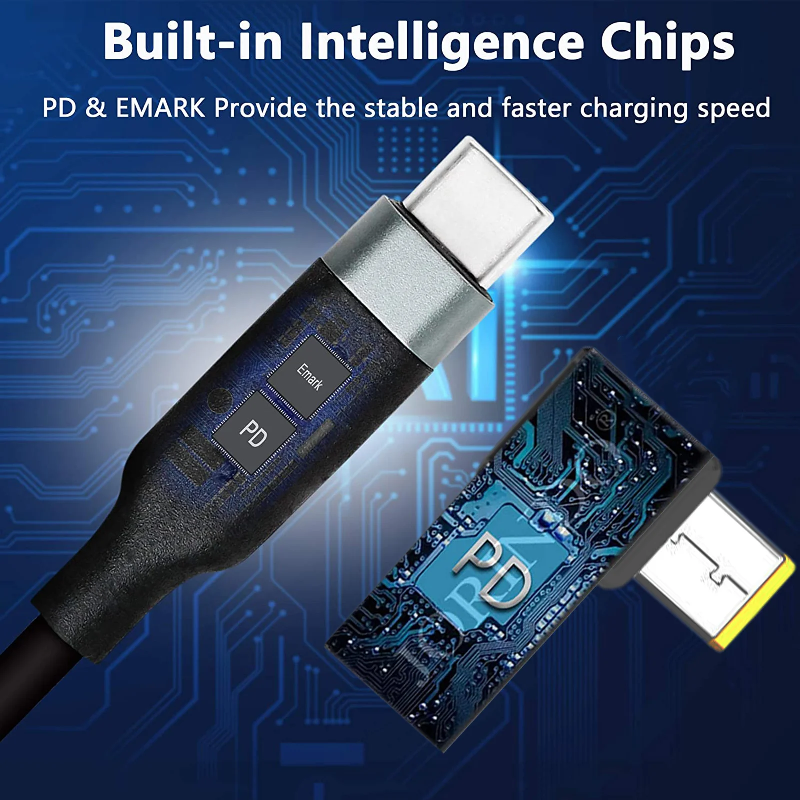 20V/5A 100W PD USB C Para Praça Ponta Adaptador ForLenovo Long Slim-Dica Acessórios