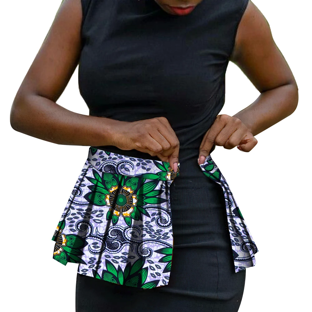 Cinturón de corsé de cintura con estampado africano para mujer, regalo hecho a mano, falda de cintura con superposición estampada y corbata, joyería Ankara para mujer wyb777