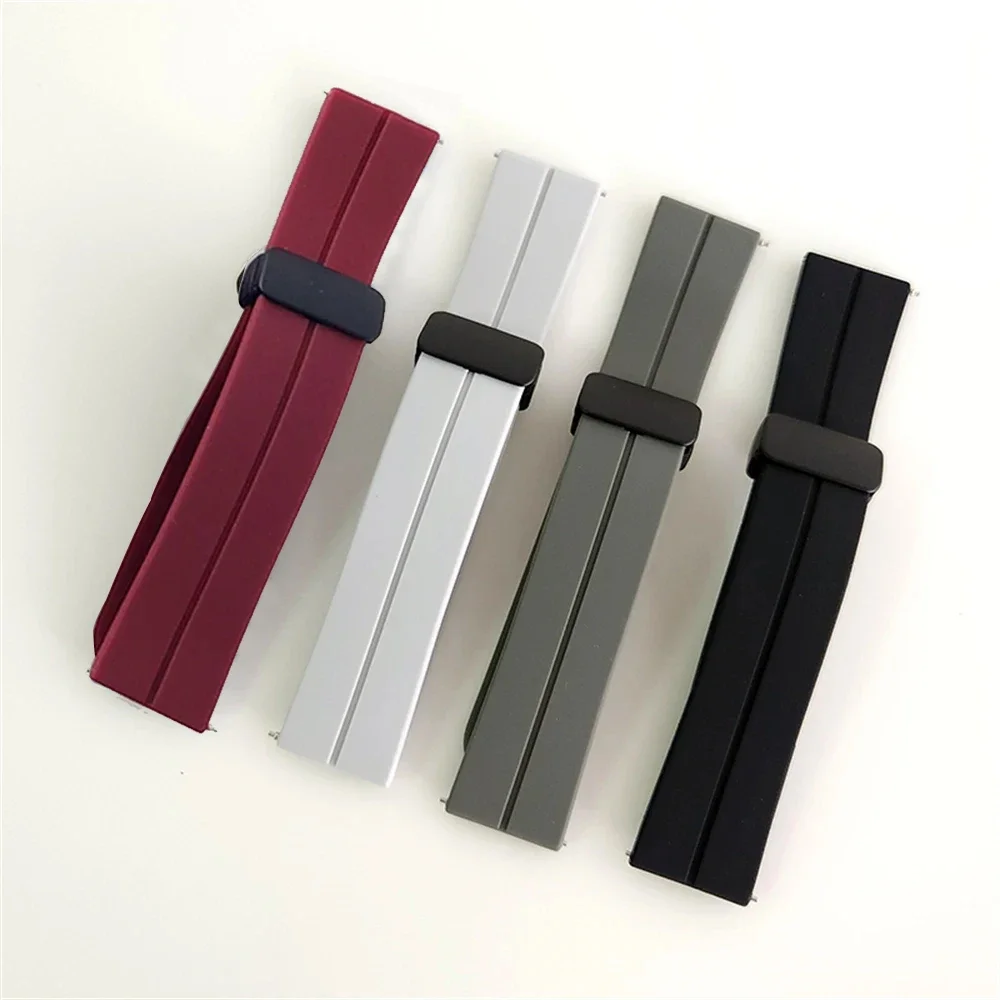 Pulseira de silicone de 20mm 22mm para huawei watch gt 5 pro 46mm, pulseira de fecho magnético para huawei gt4 gt3 gt2 gt2 pro watch4 pro