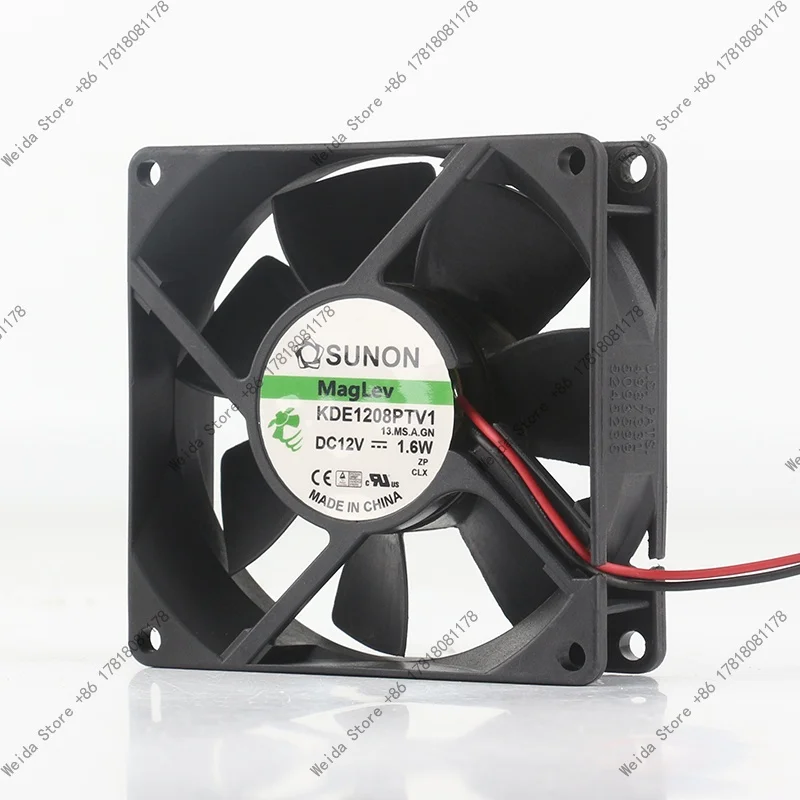 

Original SUNON 8025 80X80X25MM KDE1208PTV1 5V 24V 48V DC12V 1.6W case power supply cooling fan