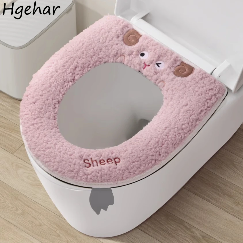 Toilet Seat Cover Universal Closestool Mat Bathroom Accessories Skin-friendly Washable Washroom Cushion WC Comfortable Covers