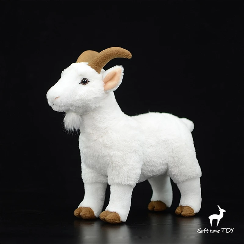 White Goat High Fidelity Anime Cute Plushie Sheep Plush Toys Lifelike Animals Simulation Stuffed Doll Kawai Toy Gifts For Kids