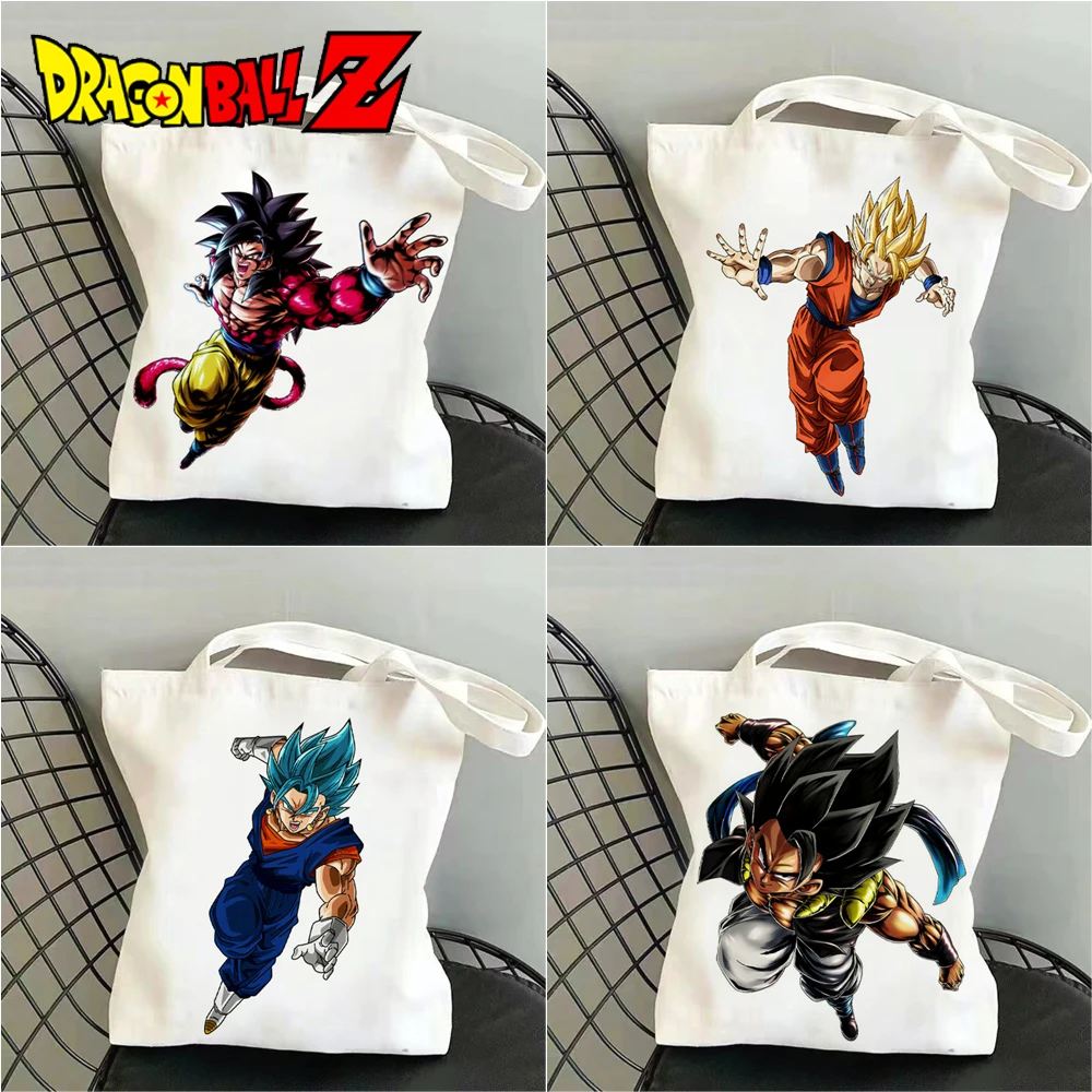 

Dragon Ball Son Goku Vegeta Son Gohan Сумка для покупок Бакалея Шоппер Demon Slayer Аниме Джутовая сумка для покупок Хлопковая сумка Reciclaje