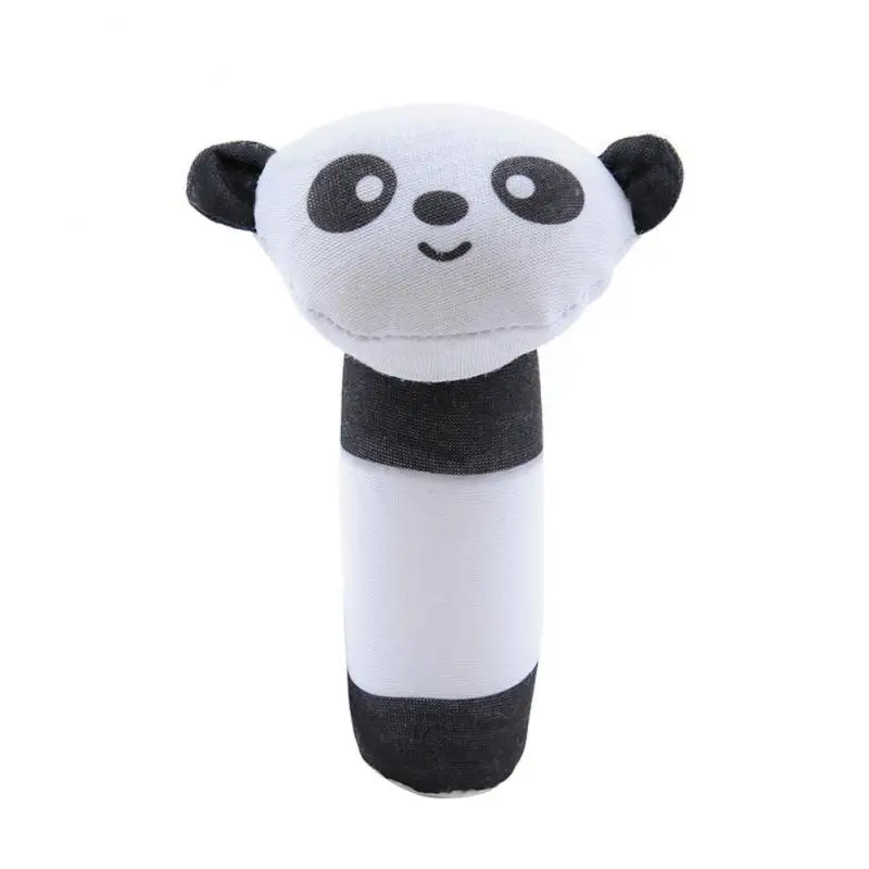 Sonajero mordedor de animales de peluche, juguetes de cama de felpa, conejo, Panda, mono, cerdito, León, lindo bebé, campana de mano educativa temprana, 8 colores