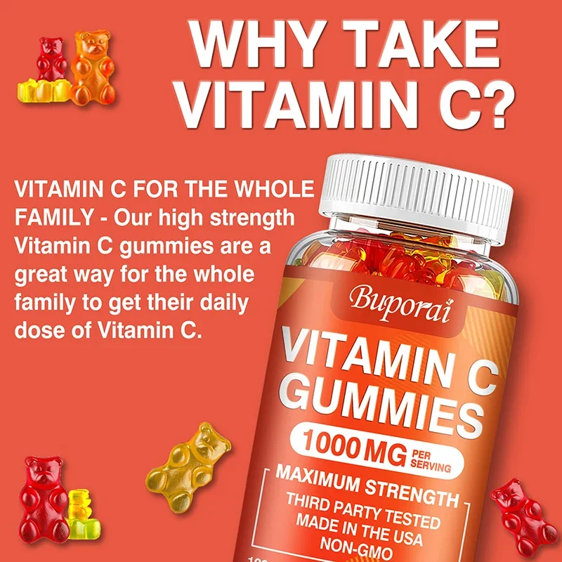 Vitamin C Gummies - Antioxidants, Promote Skin, Hair, Nails and Immune Health