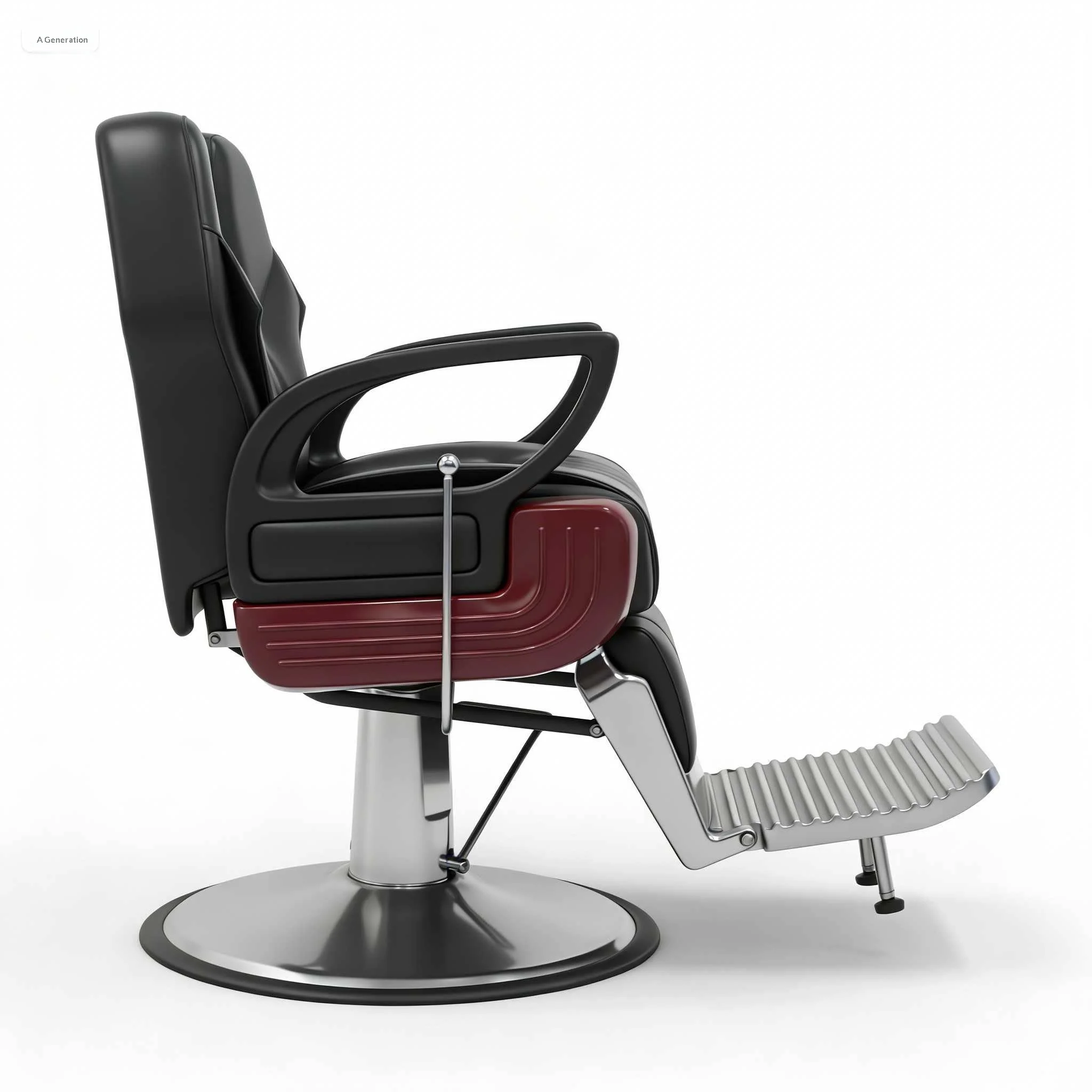 &c Kaiselong Beauty Salon Barber Chair Black Vintage Lifting Adjustable Material Leather Seat Professional Living Room Hospital