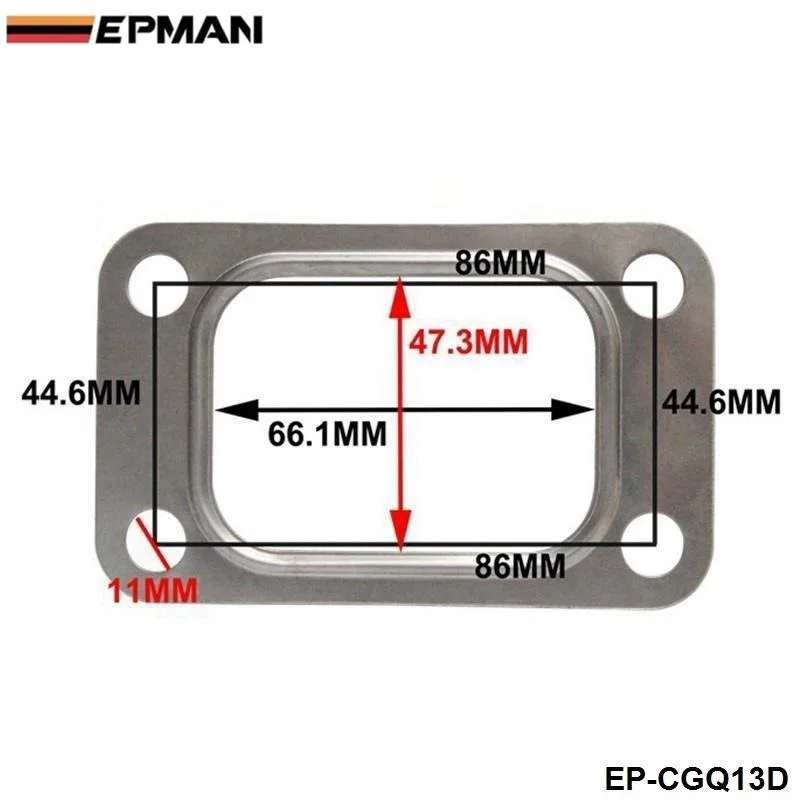 EPMAN 10PCS/LOT T3 T34 T35 T38 GT35 GT35R Turbo Turbine Inlet Manifold Gasket 304 Stainless Steel EP-CGQ13D