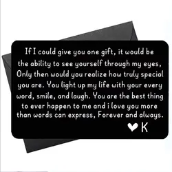Christmas Gifts I Love You Wallet Insert Card for Men Him Wedding Anniversary Engagement Gift for Couple Husband Birthday Gifts