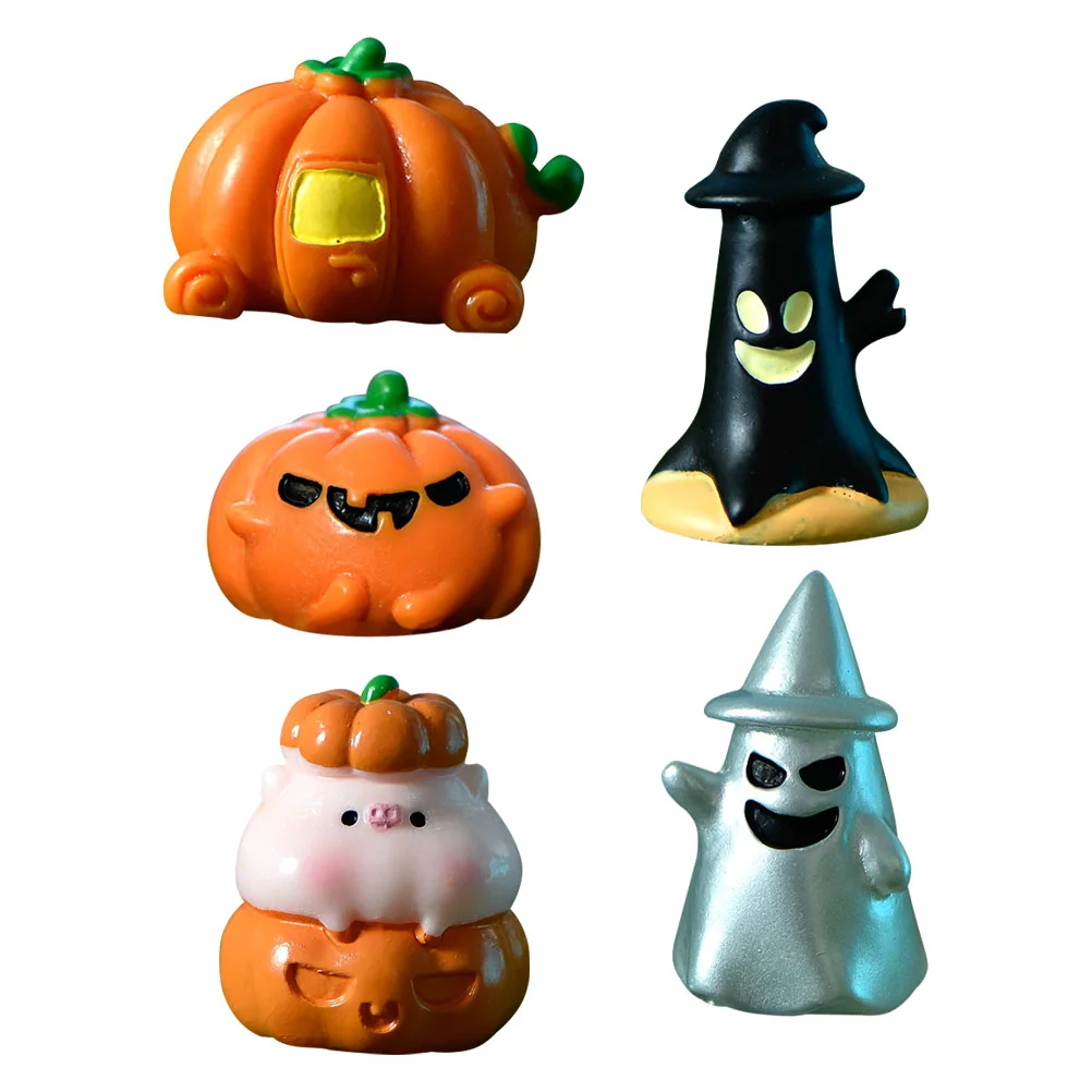 

Miniature Ornaments Pumpkin Resin Charms Party Decor Hallowmas Halloween Statue