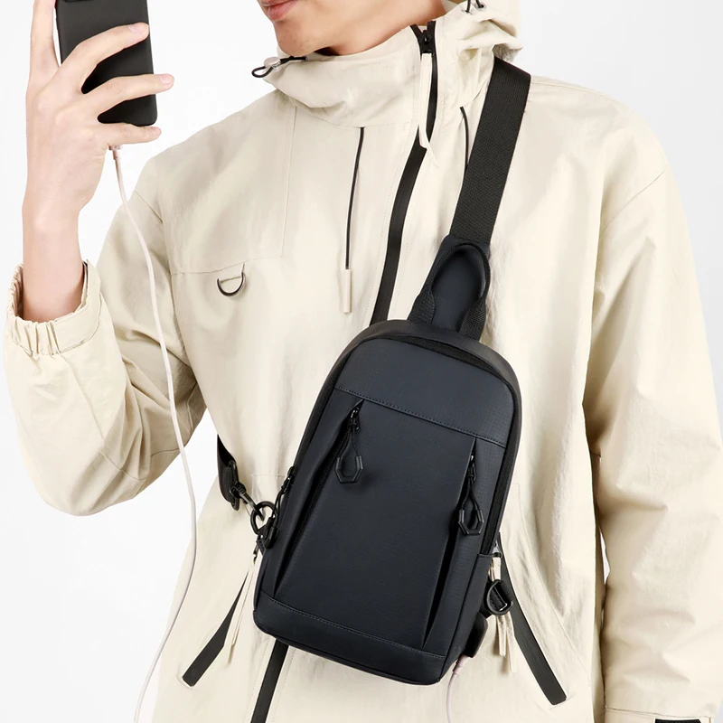 Fashionable Multifunctional Chest Bag, Multi Compartment Storage,men's Shoulder Bag,suitable for Daily Use,sports,hiking,cycling
