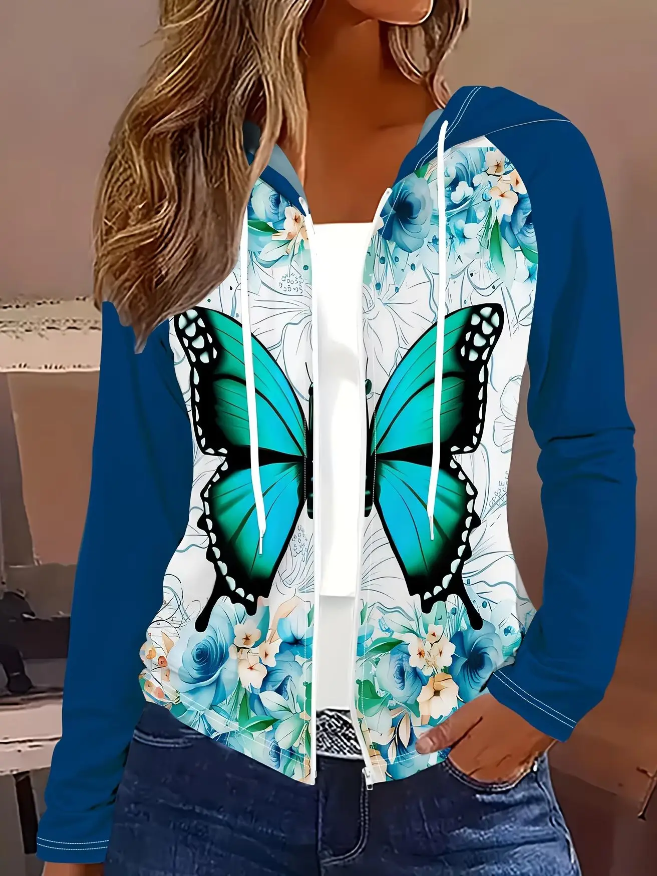 Casual Long Sleeve Hooded Jacket for Women Autumn Winter Streetwear Oversized Sweatshirt Loose Fit Pullover Hoodie Fashion