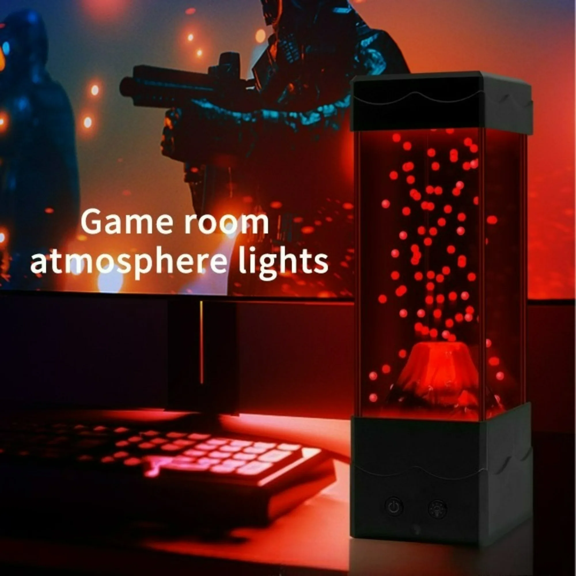 LED مصباح بركان الحمم البركانية مع جهاز التحكم عن بعد RGB ضوء لعبة الأطفال سطح المكتب ديكور مصباح مناسبة للهدايا DIY للبنين والبنات #4