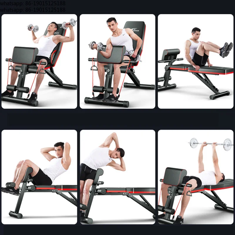 Hot Sale Home Fitness Equipment Adjustable Crunches Bench Strength Training Multifunctional Foldable Bench Press