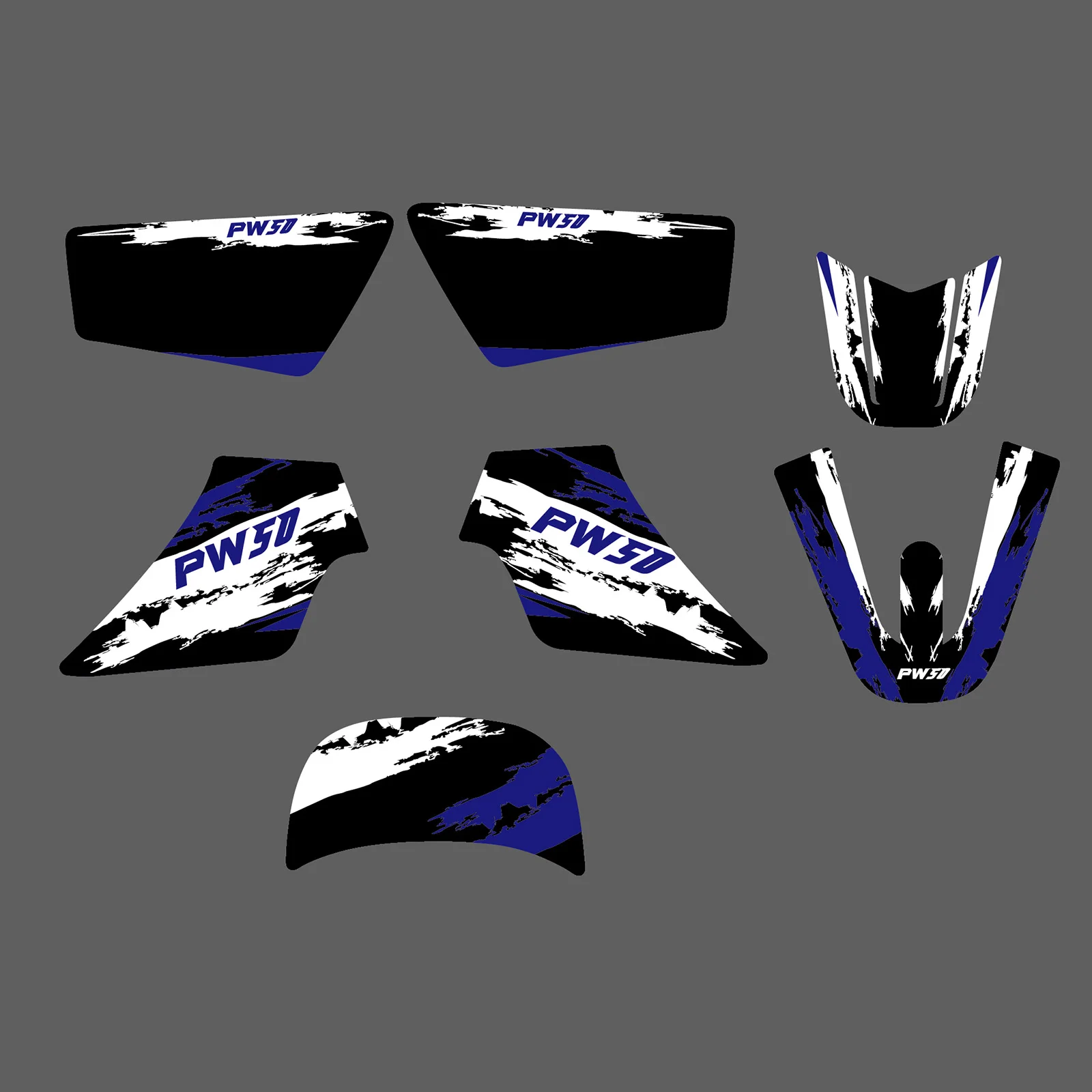 New For Yamaha PW50 PW 50 All years 2024 2023 2022 Pit Bike Full Fairing Graphics Background Decals Sticker Custom Name Number