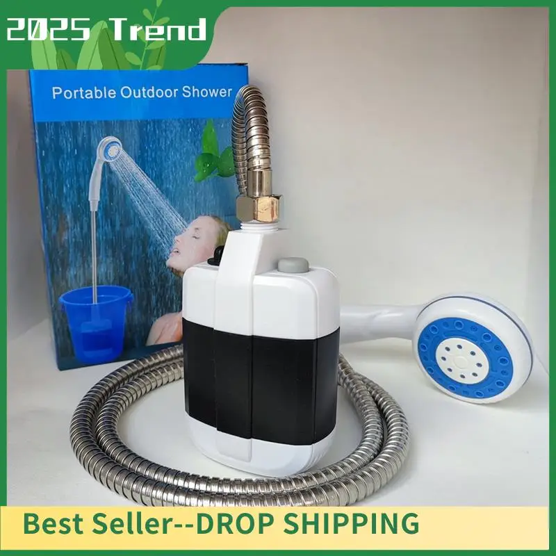 

1Set Portable Shower Rechargeable Shower Head Handheld Outdoor Shower Pump Plastic For Hiking Pet Cleaning