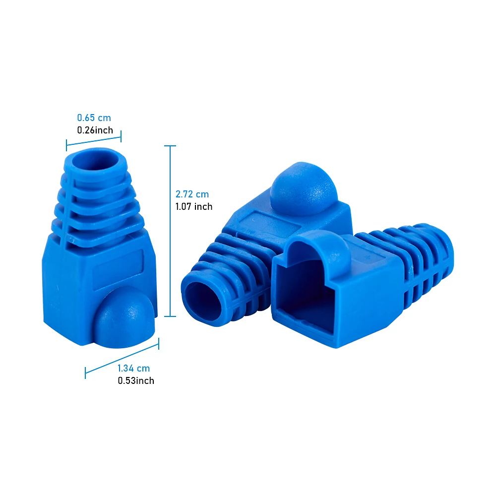 100PCS RJ45 CAT6 CAT5 CAT5E Ethernet Network Cable Strain Relief Boots Cable Connector Plug Cover Mixed Color image 3