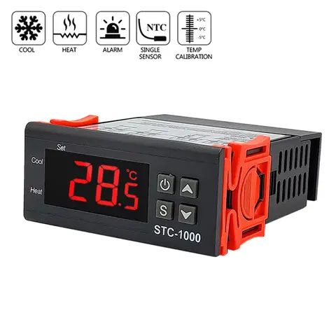 STC-1000 Digital Temperature Controller Thermostat Thermoregulator Incubator Relay Heating Cooling STC 1000 12V 220V STC1000