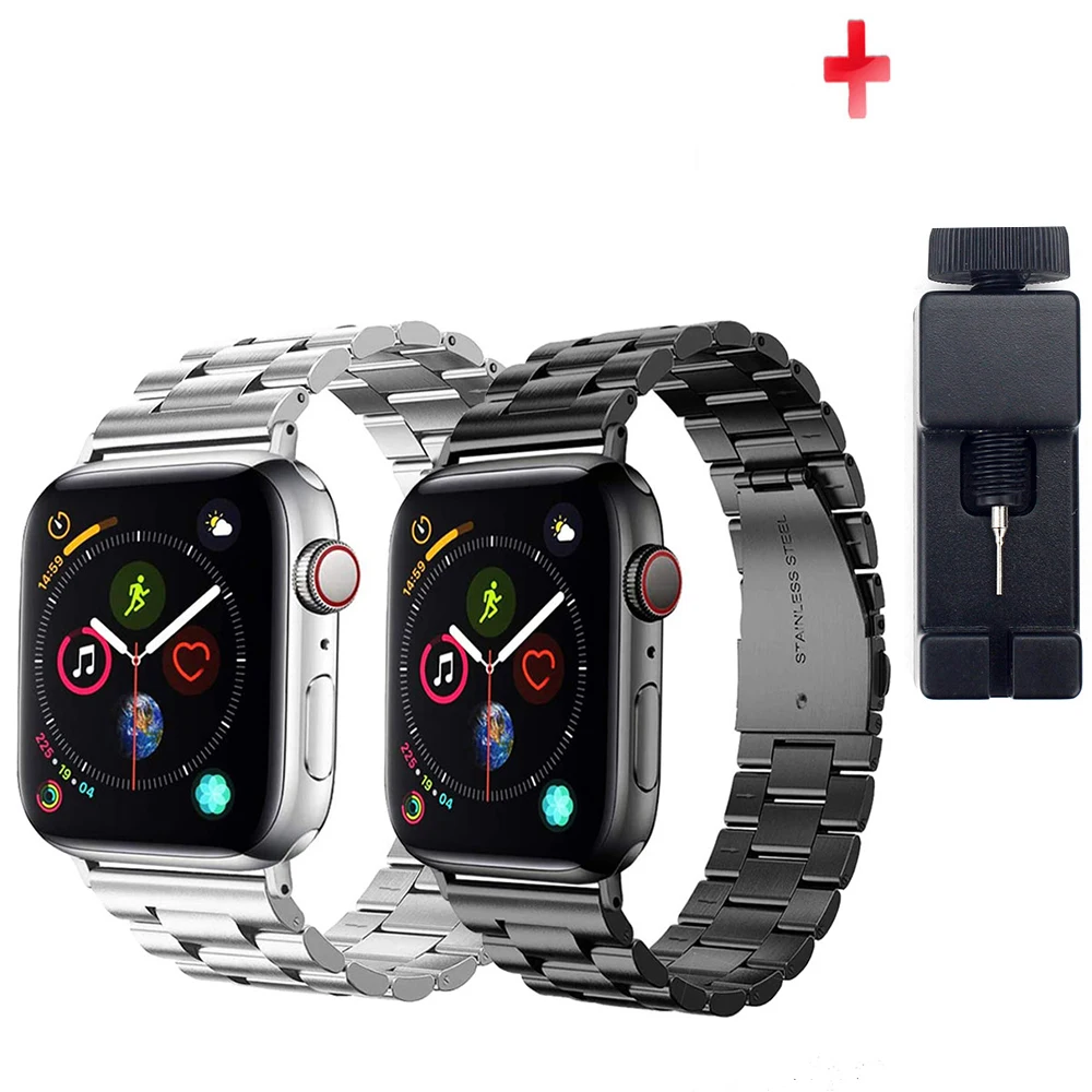 

Stainless Steel Band For Apple Watch 7/6/5/4/3/2/1 Band Strap Buckle Bracelet Repla Wrist Band iWatch Series 38/42/40/44/41/45MM