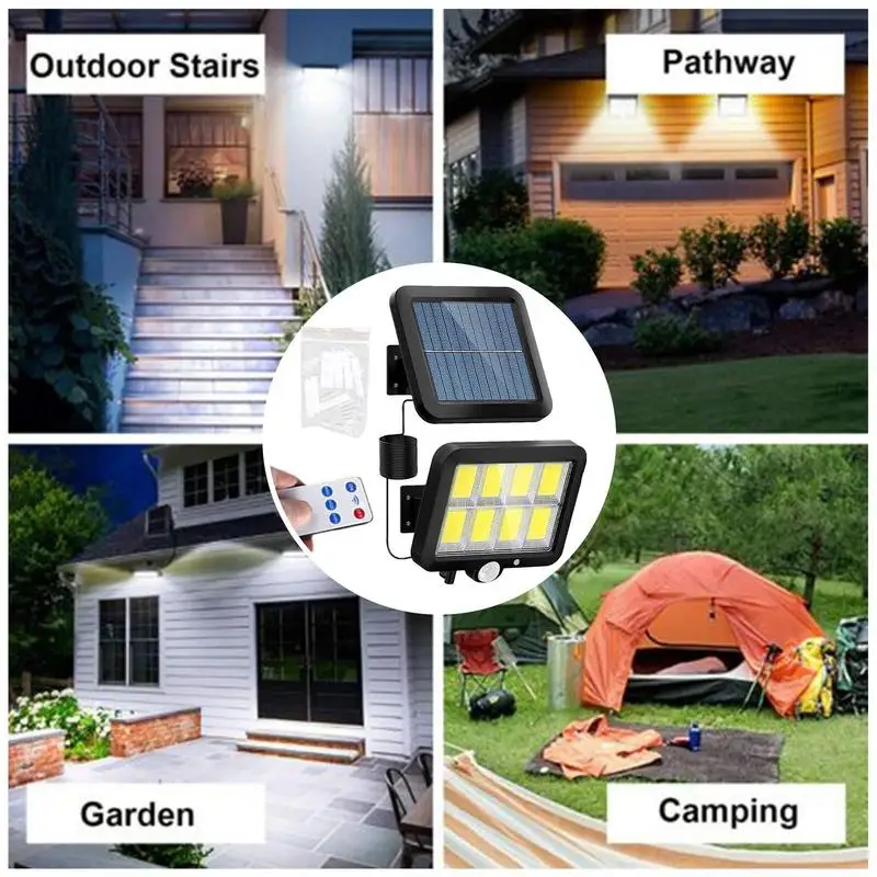 Solar Street Lights 300LM Waterproof Solar Garden Light 3 Modes Motion Sensor Outdoor Lights For Outside Garden Yard Path Garage