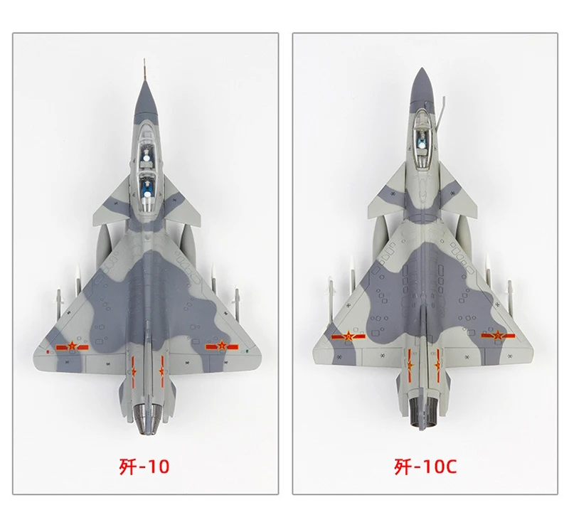 دييكاست سبيكة 1/72 مقياس سلاح الجو الصيني J10 J-10 J10C J-10C الطائرات المقاتلة نموذج طائرة لعبة معدنية لجمع